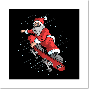 Skater Santa Posters and Art